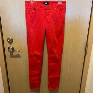 NWOT Paige skinny jeans red